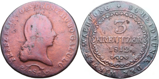 František II. 1792 - 1835, 3 Krejcar 1812 S