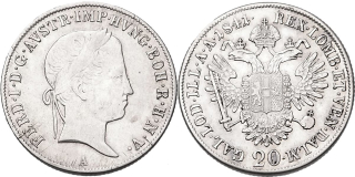 Ferdinand V. 1835 - 1848, 20 Krejcar 1841 A