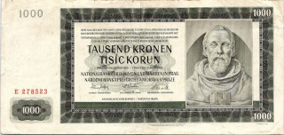 Protektorát 1939 - 1945, 1000 K 1942 I. vydání