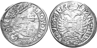 Leopold I., 1657 - 1705, 3 Krejcar 1668 SHS